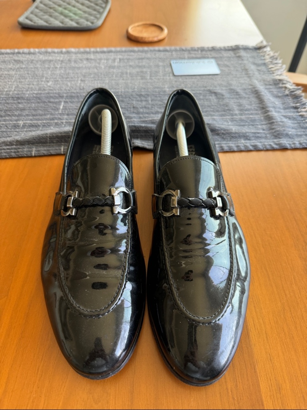 Ferragamo Patent Leather Loafers (10.5 D)